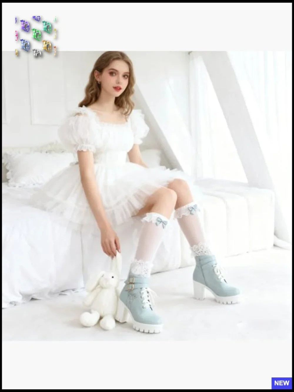 Gothic Combat Boots Lace Up Platform Chunky High Heel Ankle Boots with Buckles